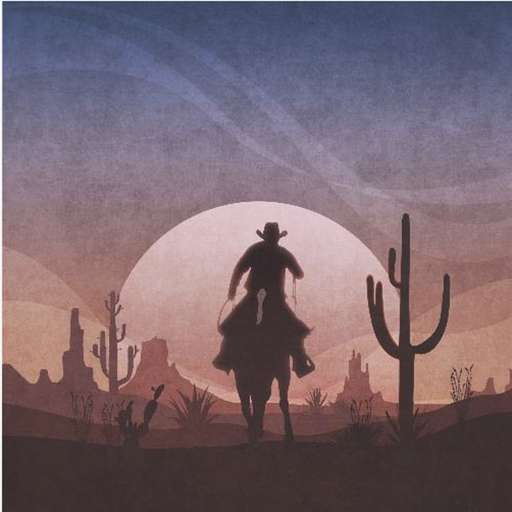 Wüsten-Cowboy-Sonnenuntergang | Poster