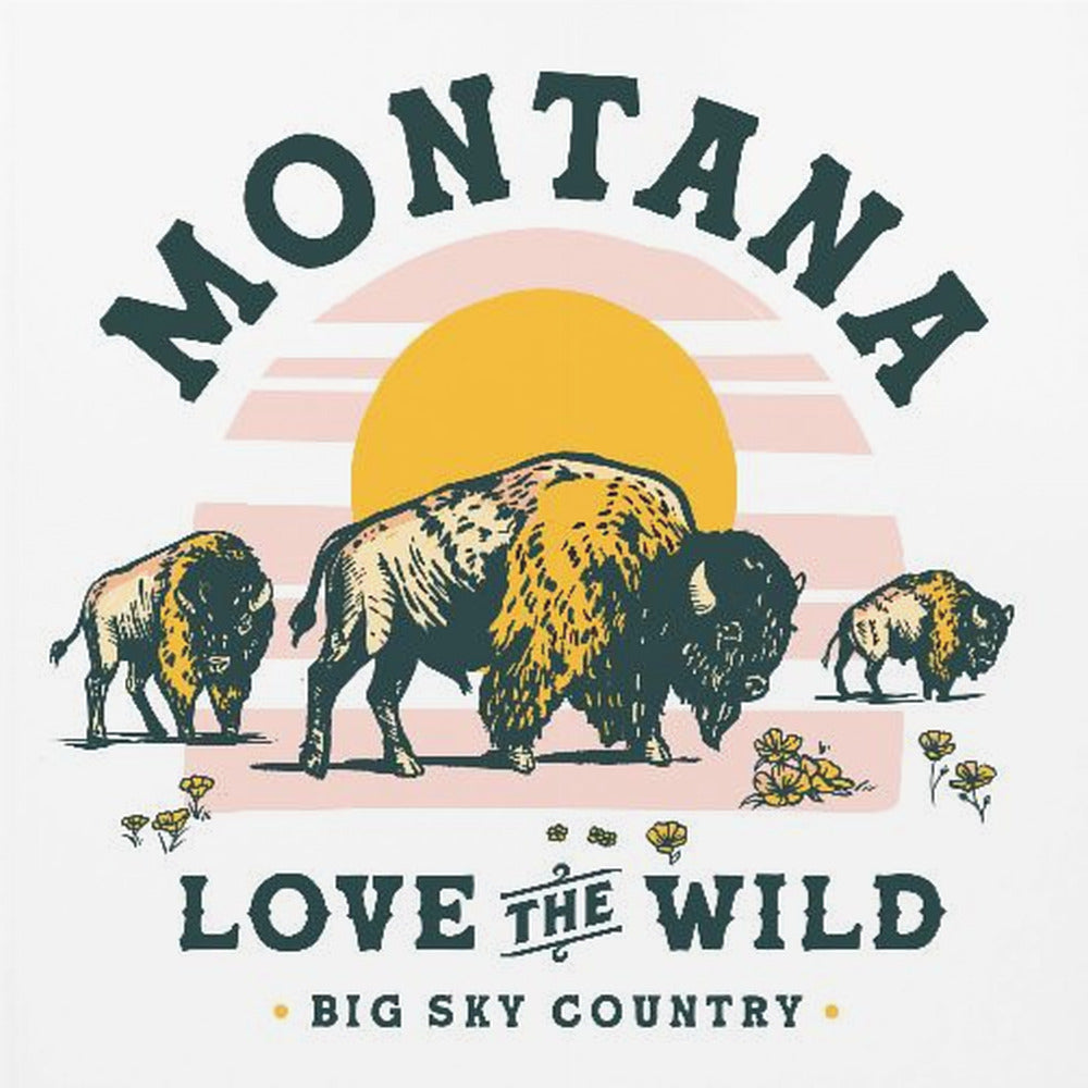 Montana Buffalo Art: Liebe die Wildnis | Poster