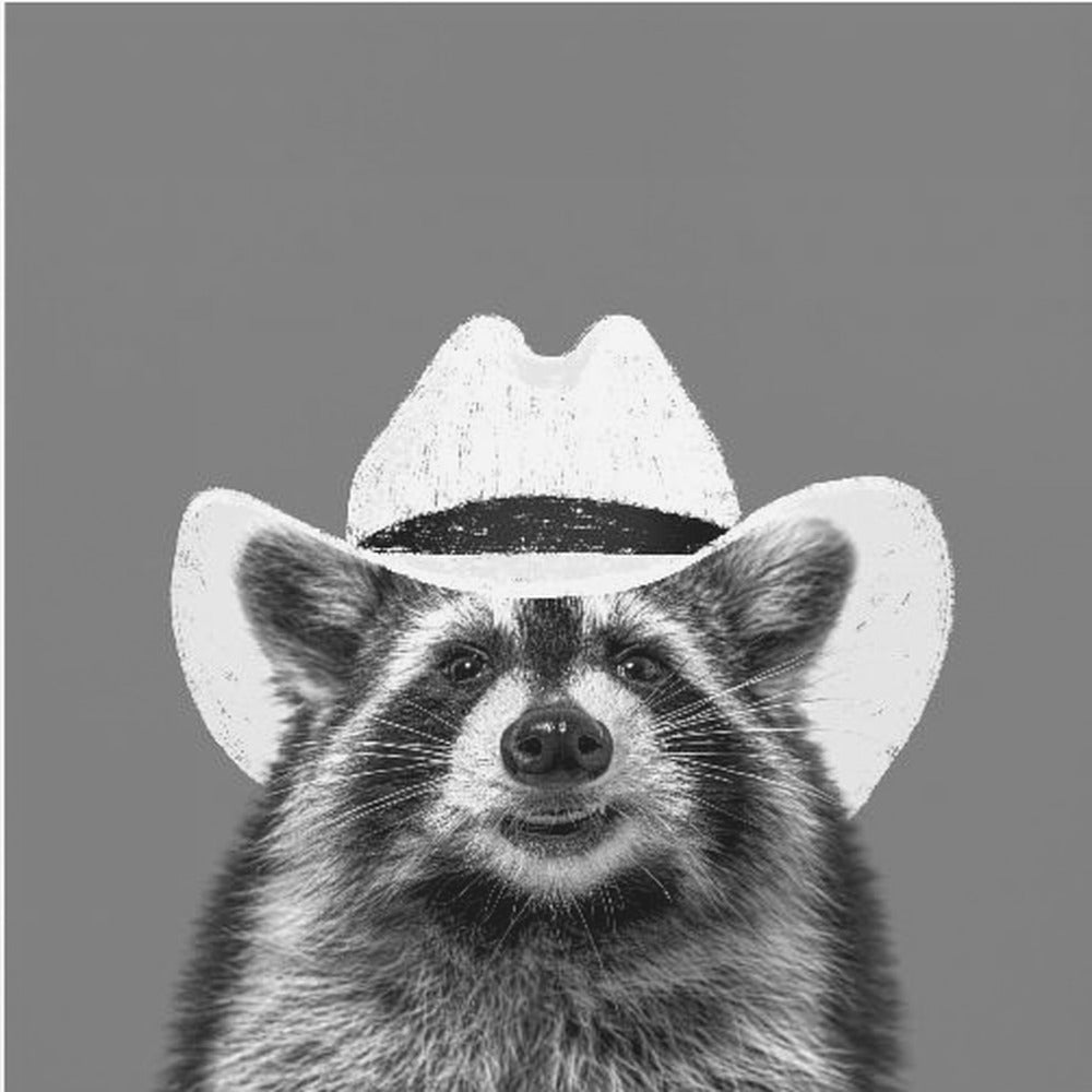 Wyatt, der Cowboy-Waschbär | Leinwand