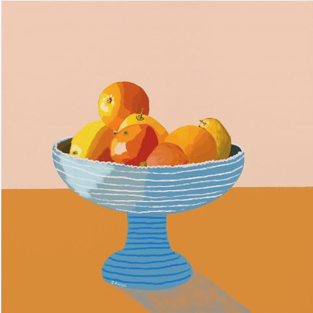 Blaue Obstschale hell | Poster