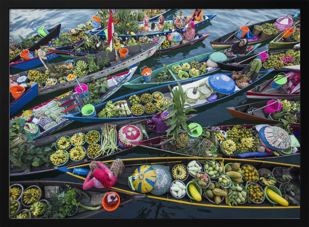 Schwimmender Markt von Banjarmasin | Poster