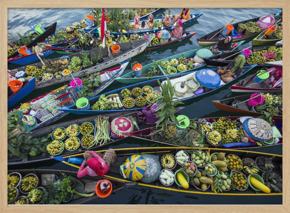 Schwimmender Markt von Banjarmasin | Poster