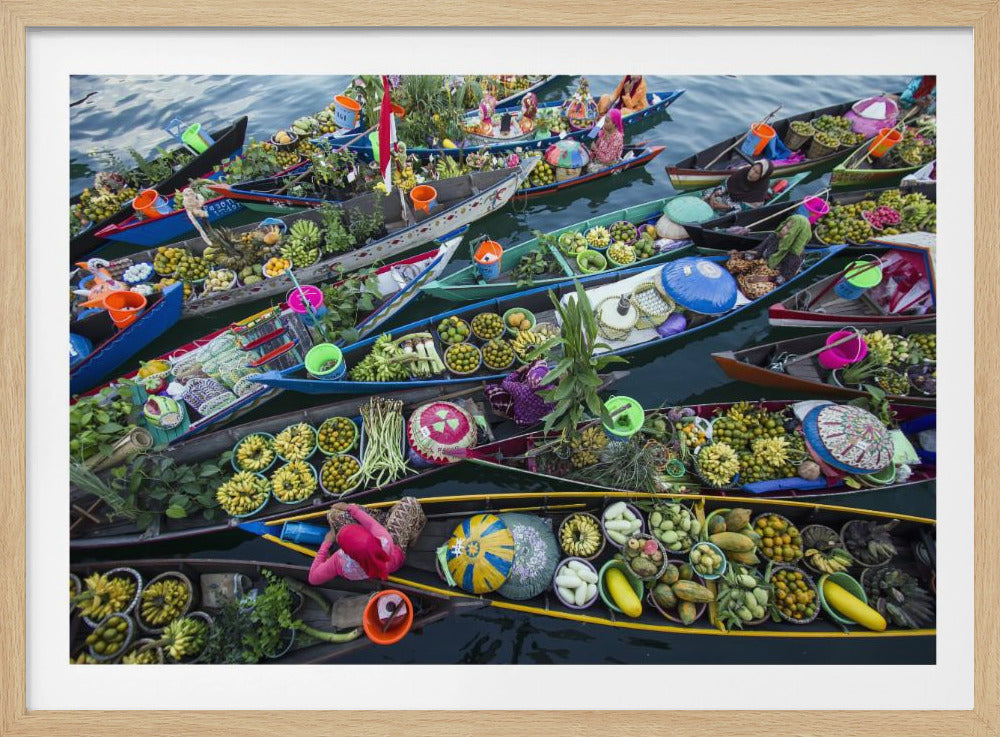 Schwimmender Markt von Banjarmasin | Poster