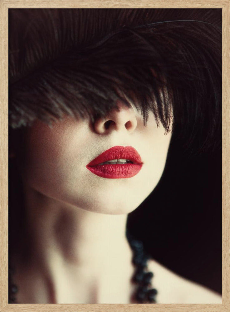 Lippen und Feder | Poster