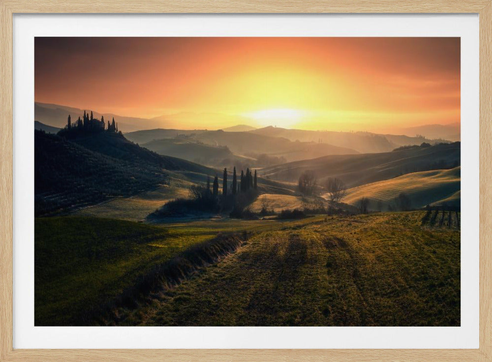 Val d'Orcia am Morgen | Poster