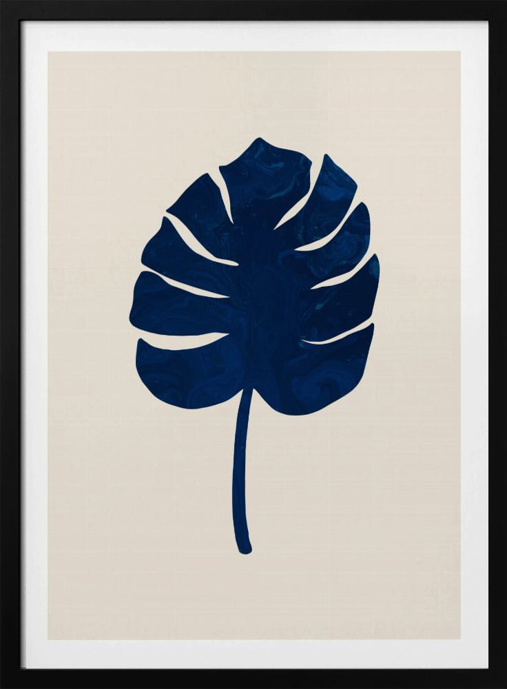 Monstera Marmor Blau | Poster