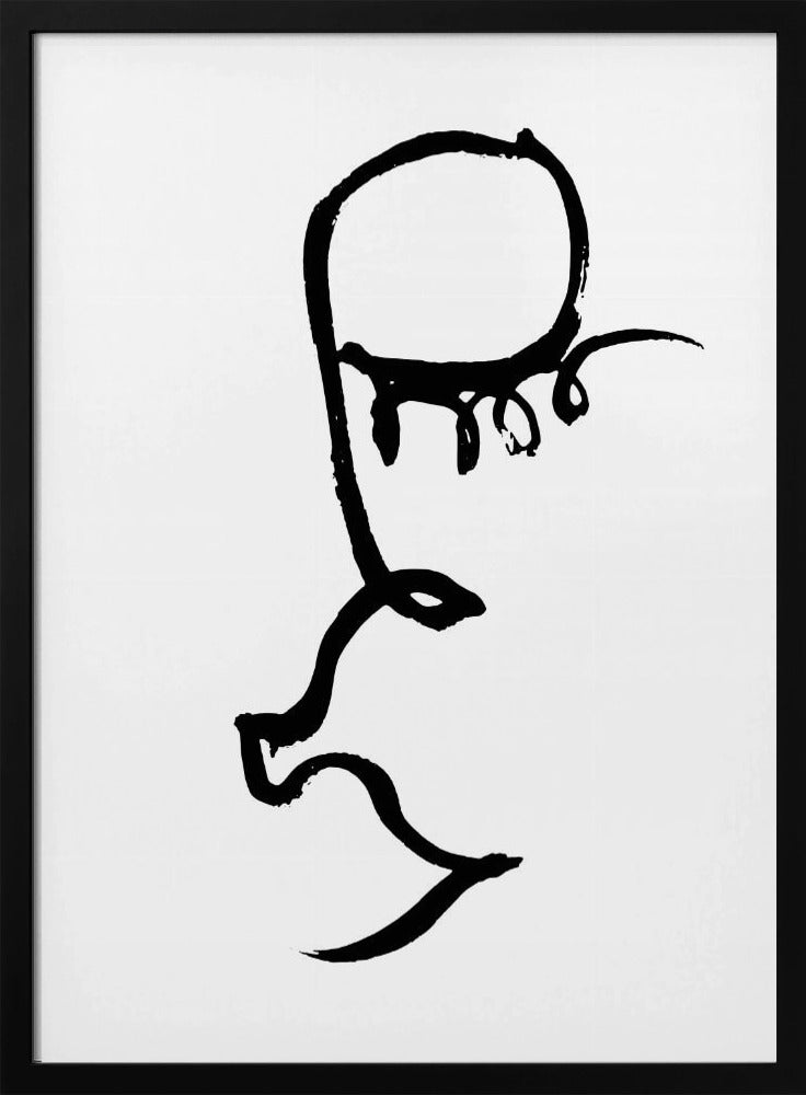 Halbes Gesicht Schwarz | Poster