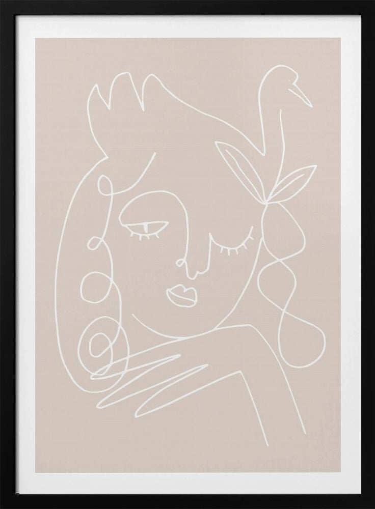 Der Schwan Beige | Poster
