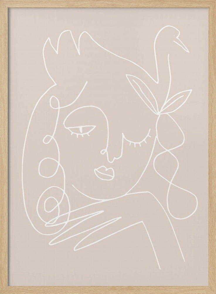 Der Schwan Beige | Poster