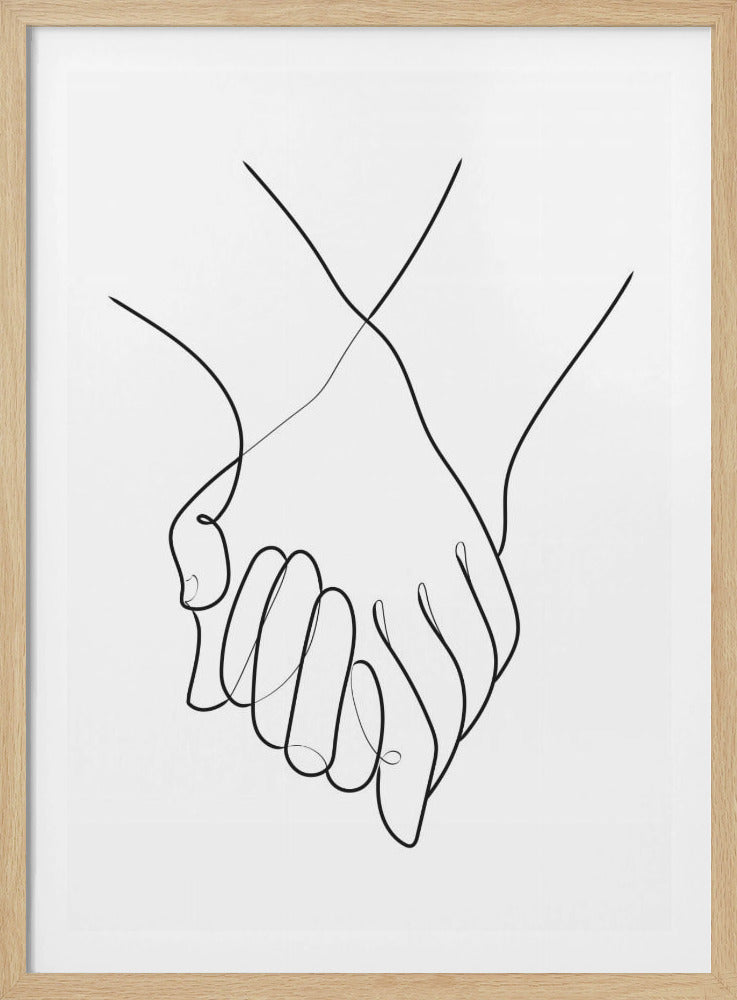 Händchenhaltende Linien | Poster