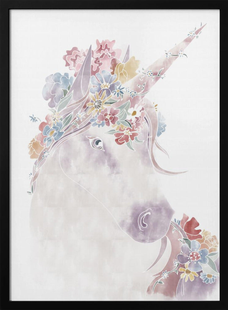 Einhorn Blumen | Poster