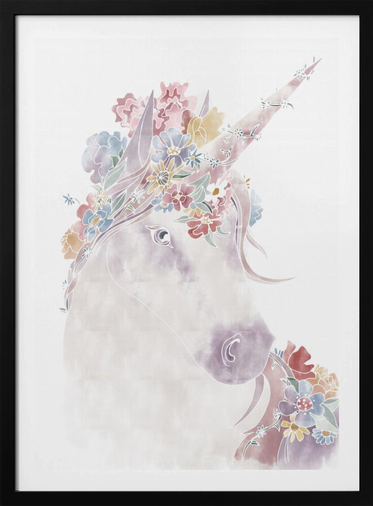 Einhorn Blumen | Poster
