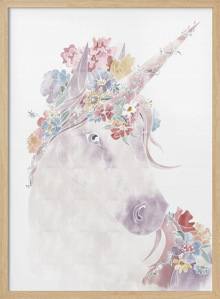 Einhorn Blumen | Poster