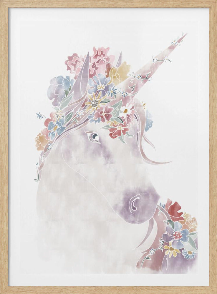 Einhorn Blumen | Poster