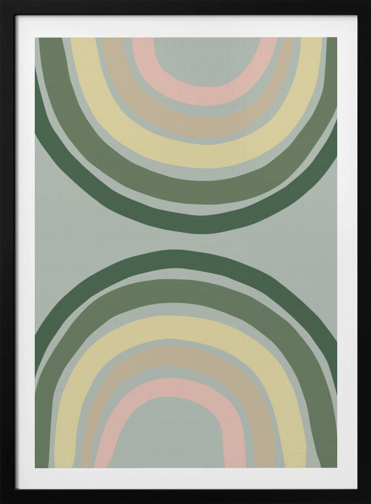 Doppelter Regenbogen Grün | Poster
