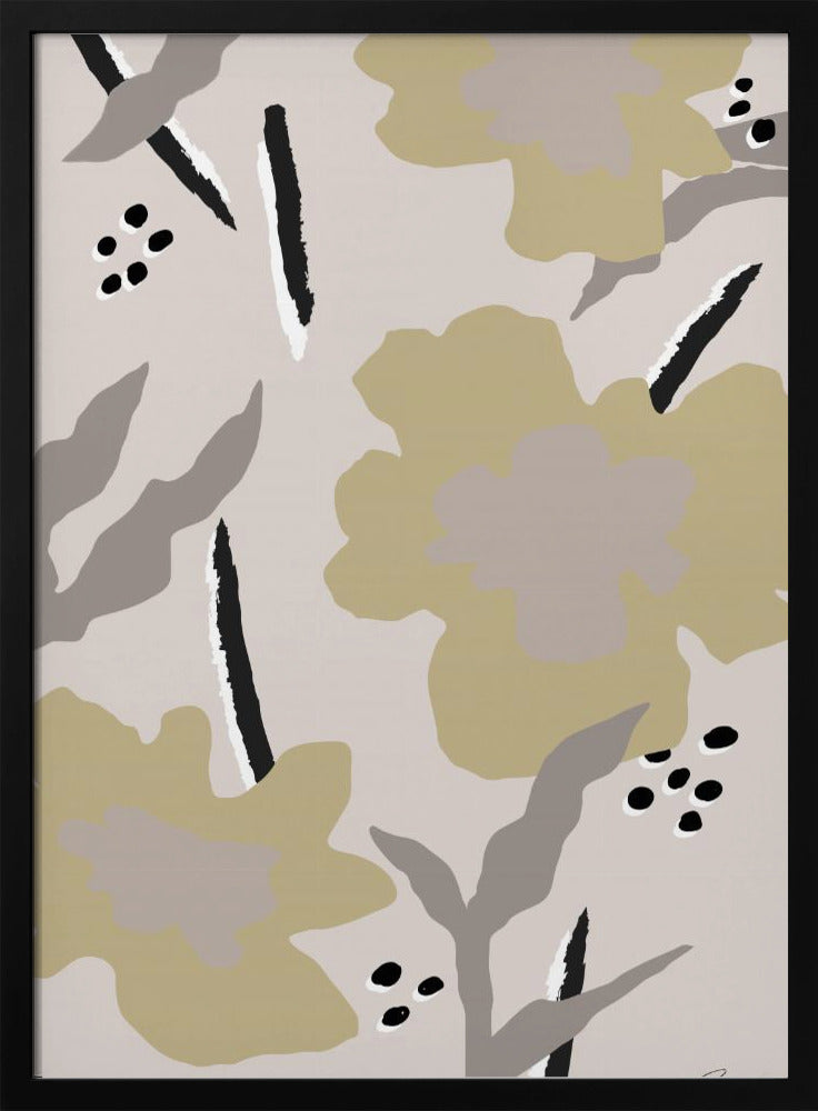 Beige Blumen | Poster