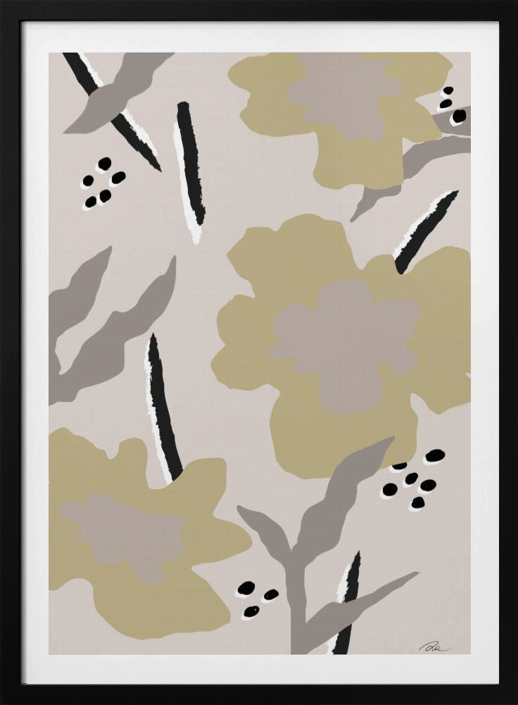 Beige Blumen | Poster