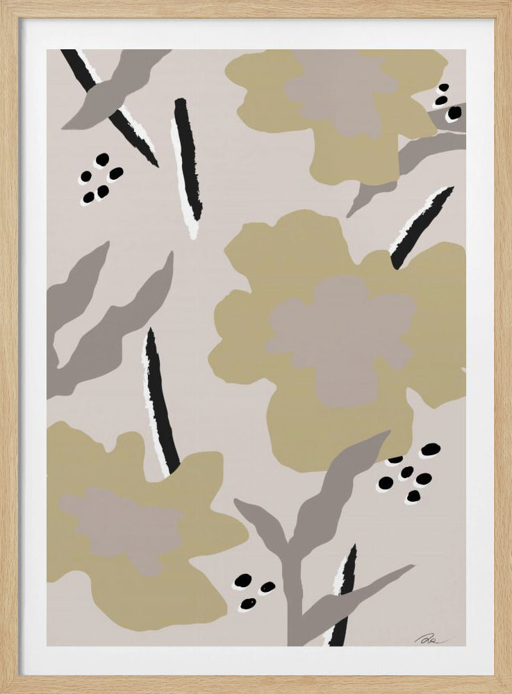 Beige Blumen | Poster