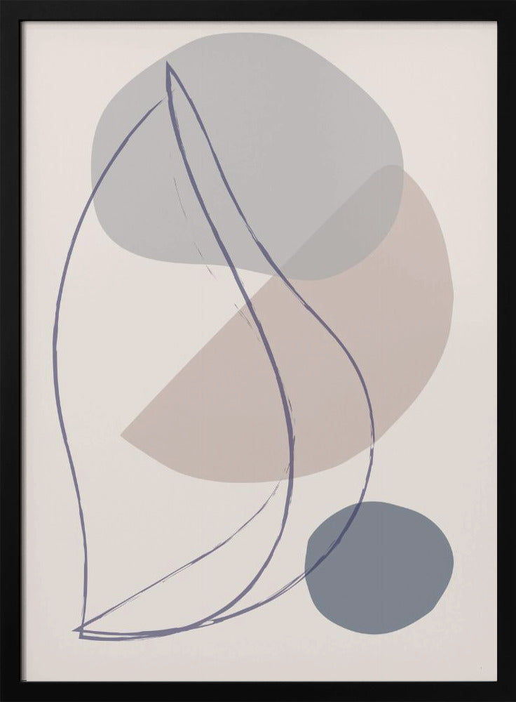New Shapes Blau Nr. 1 | Poster