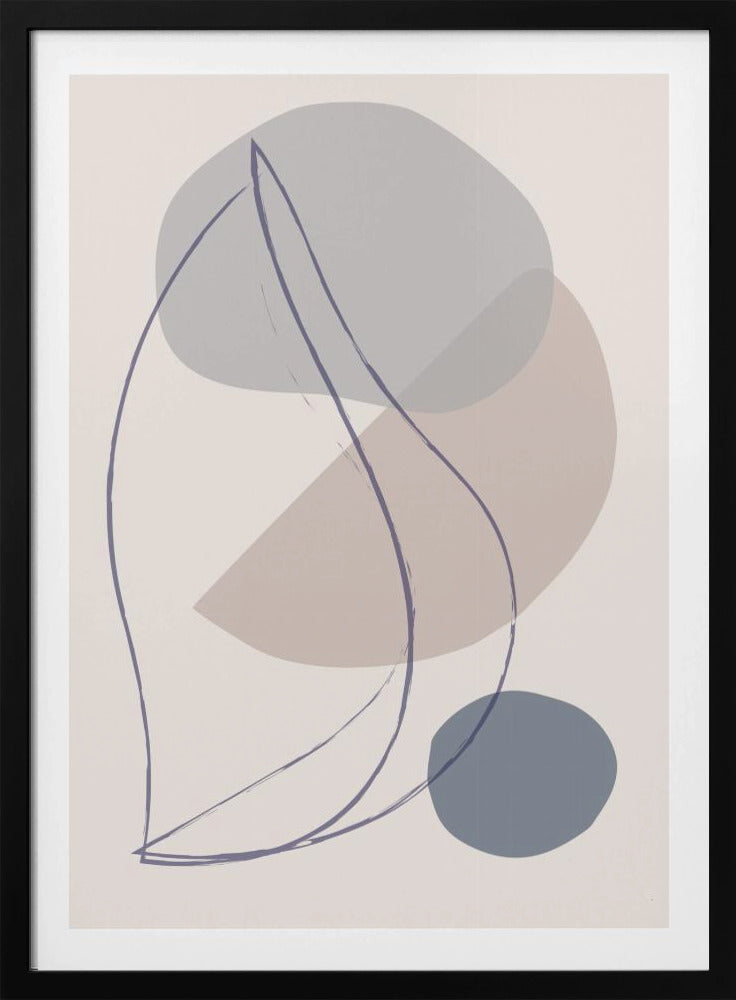 New Shapes Blau Nr. 1 | Poster