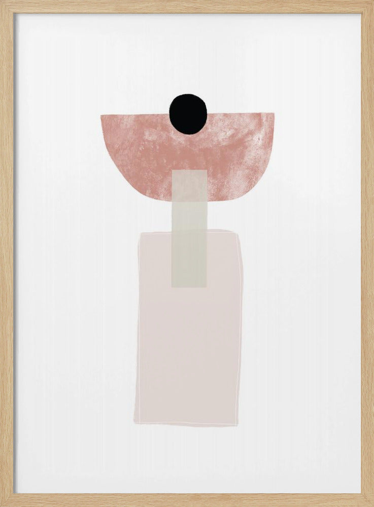 Geometrische Formen in sanften Erdtönen | Poster