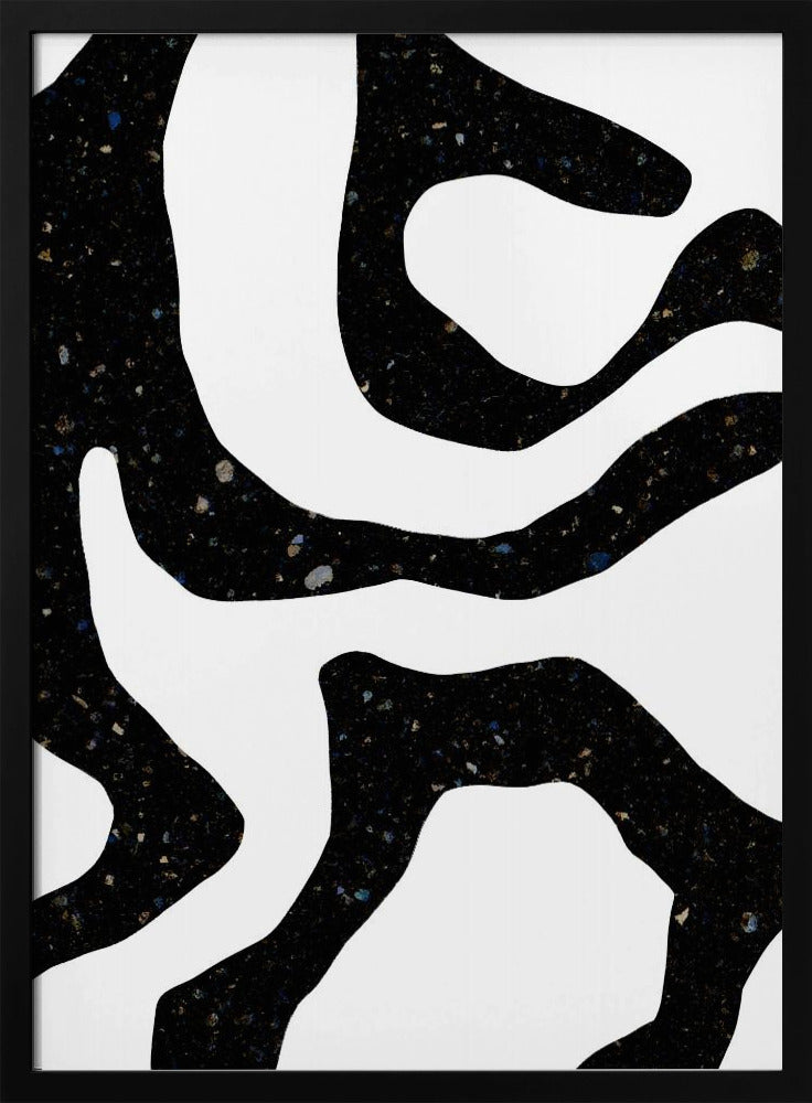 Organische schwarze Formen mit gesprenkelten Mustern | Poster