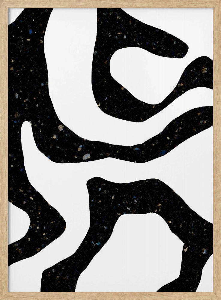 Organische schwarze Formen mit gesprenkelten Mustern | Poster