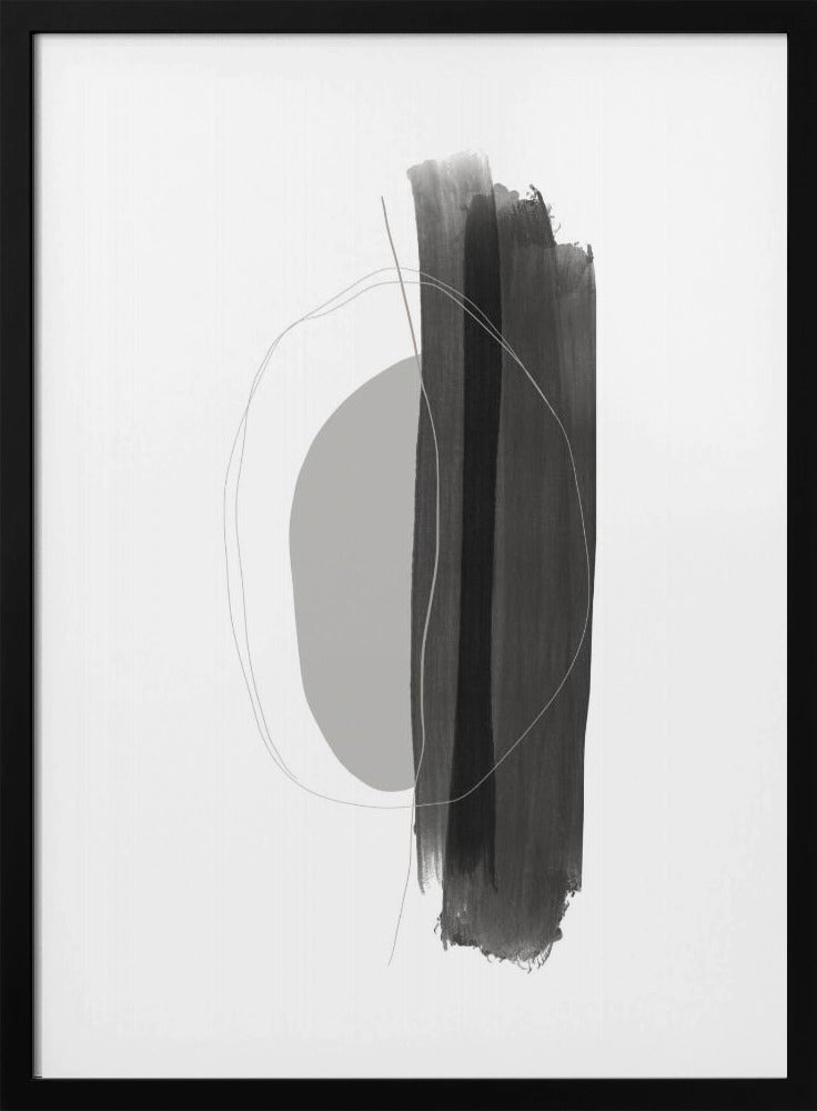 Monochrome Pinselstriche | Poster