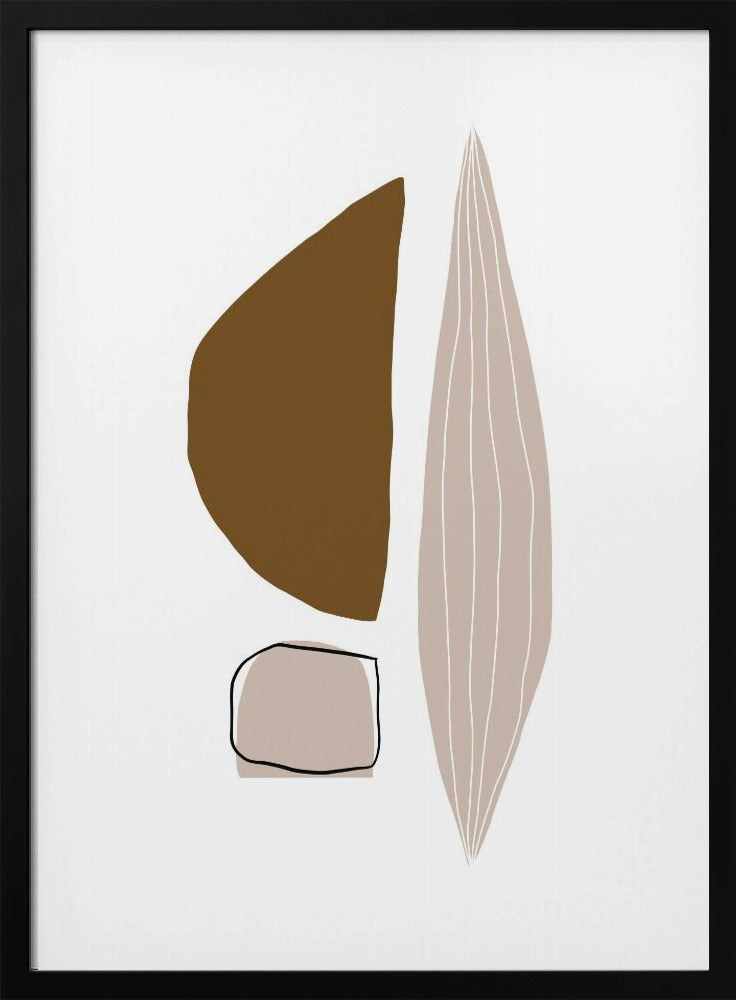 Geometrische Formen in Erdtönen | Poster