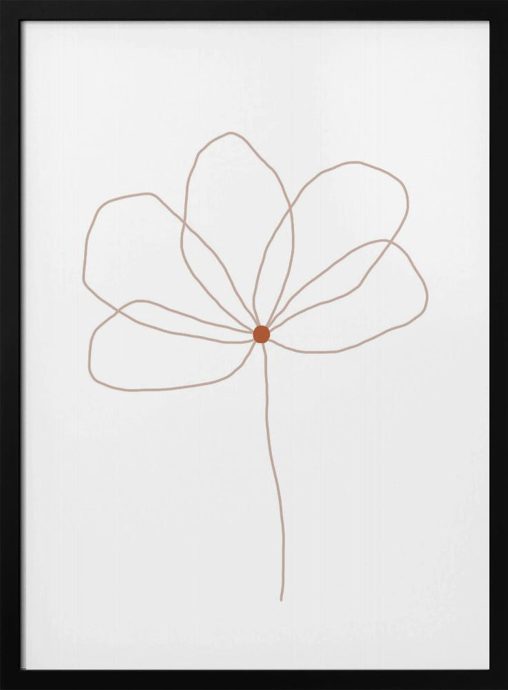 Zarte Linienblume | Poster