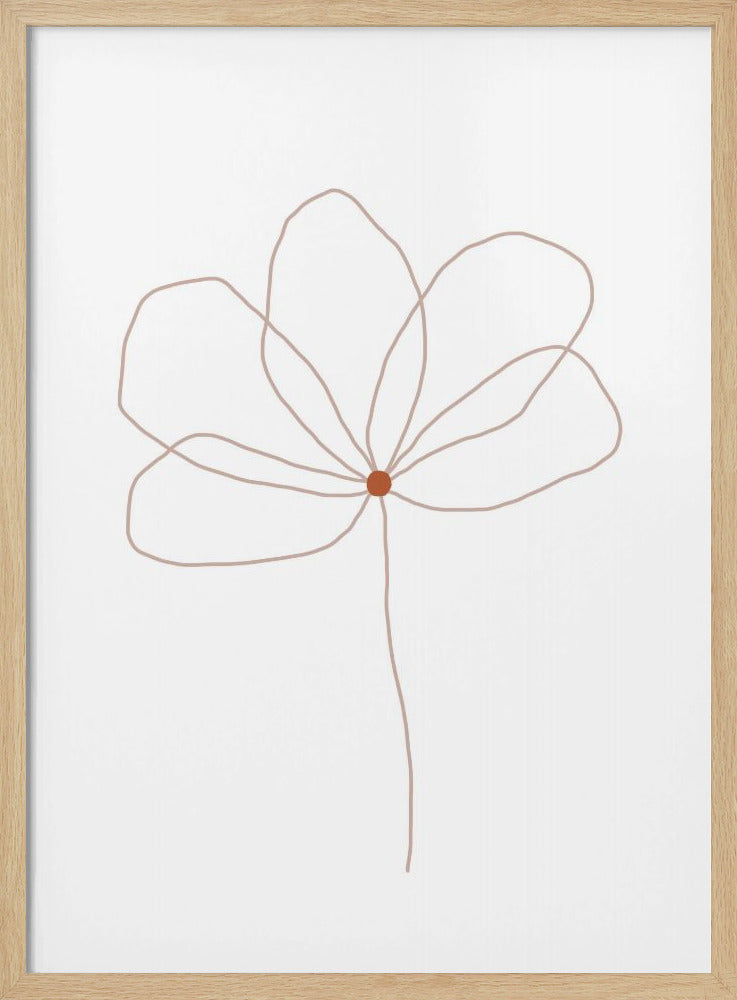 Zarte Linienblume | Poster