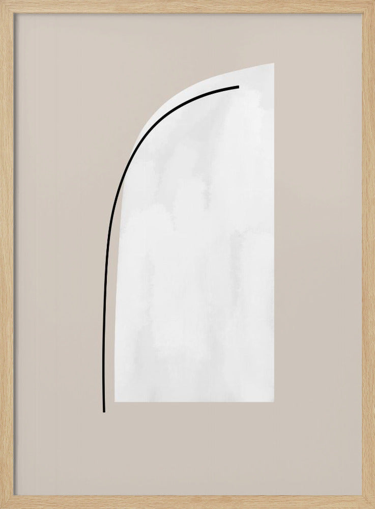 Geschwungene schwarze Linien | Poster