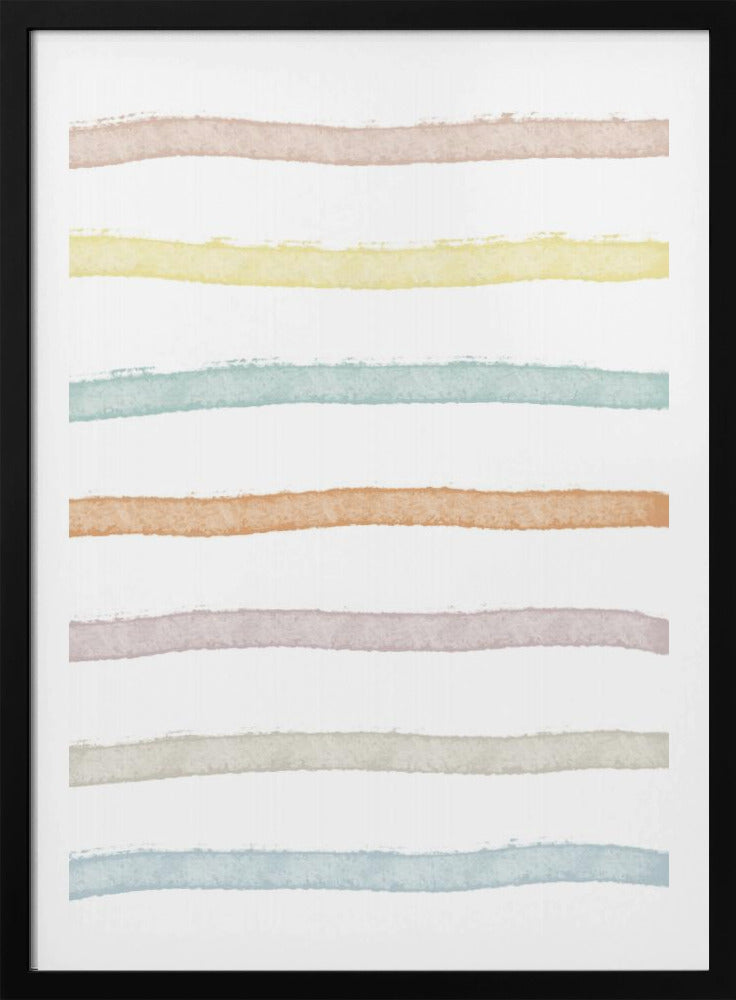 Pastellfarbene Horizontlinien | Poster