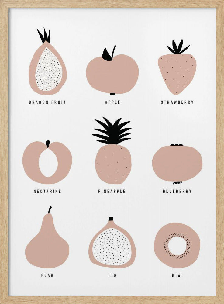 Minimalistisches Obstgitter | Poster