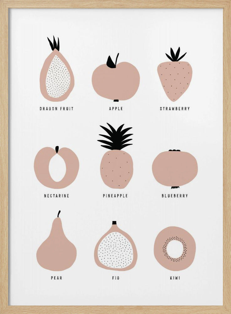 Minimalistisches Obstgitter | Poster