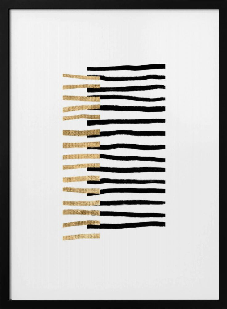 Gold auf schwarzen Linien | Poster