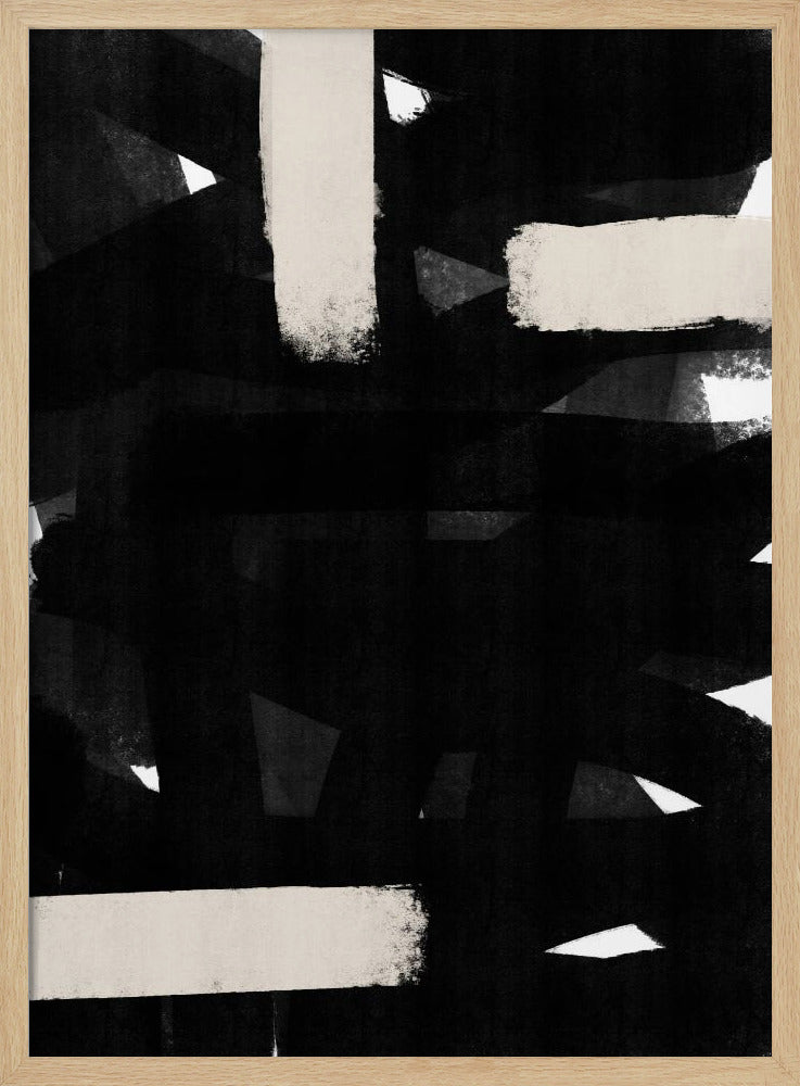 Monochrome Pinselstriche | Poster