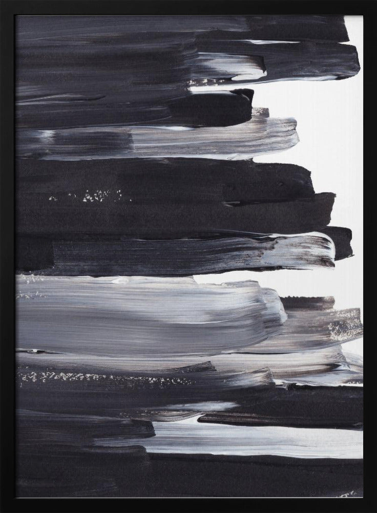 Monochrome Pinselstriche | Poster