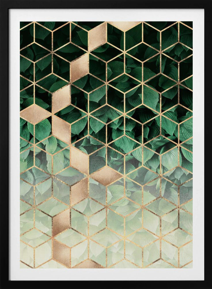Leaves And Cubes | Poster
