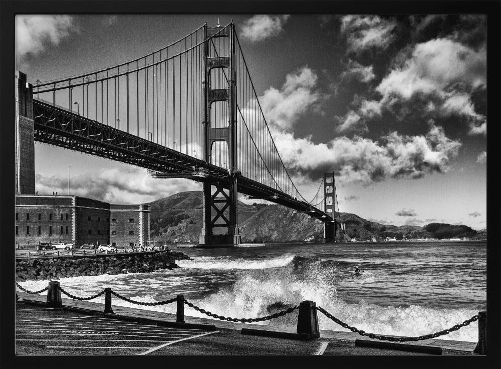 Surfen unter der Golden Gate Bridge | Poster