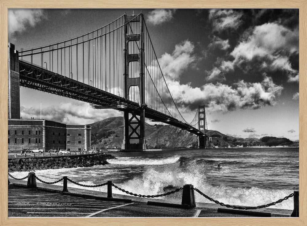 Surfen unter der Golden Gate Bridge | Poster