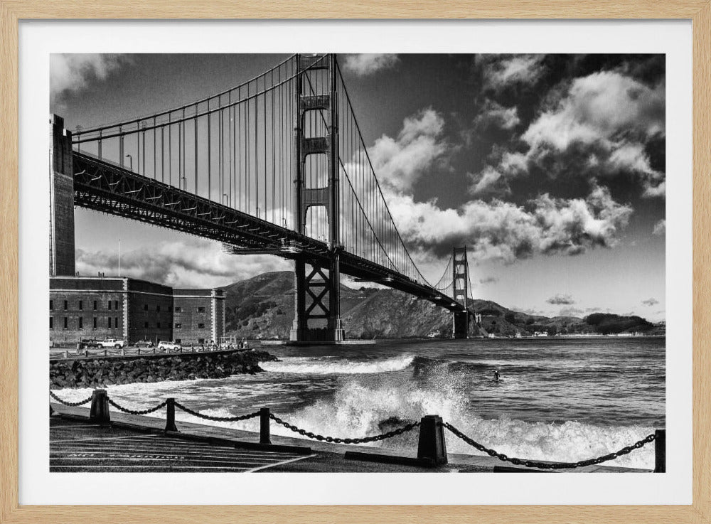 Surfen unter der Golden Gate Bridge | Poster