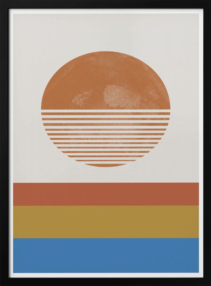 Striped Horizon Sun | Poster