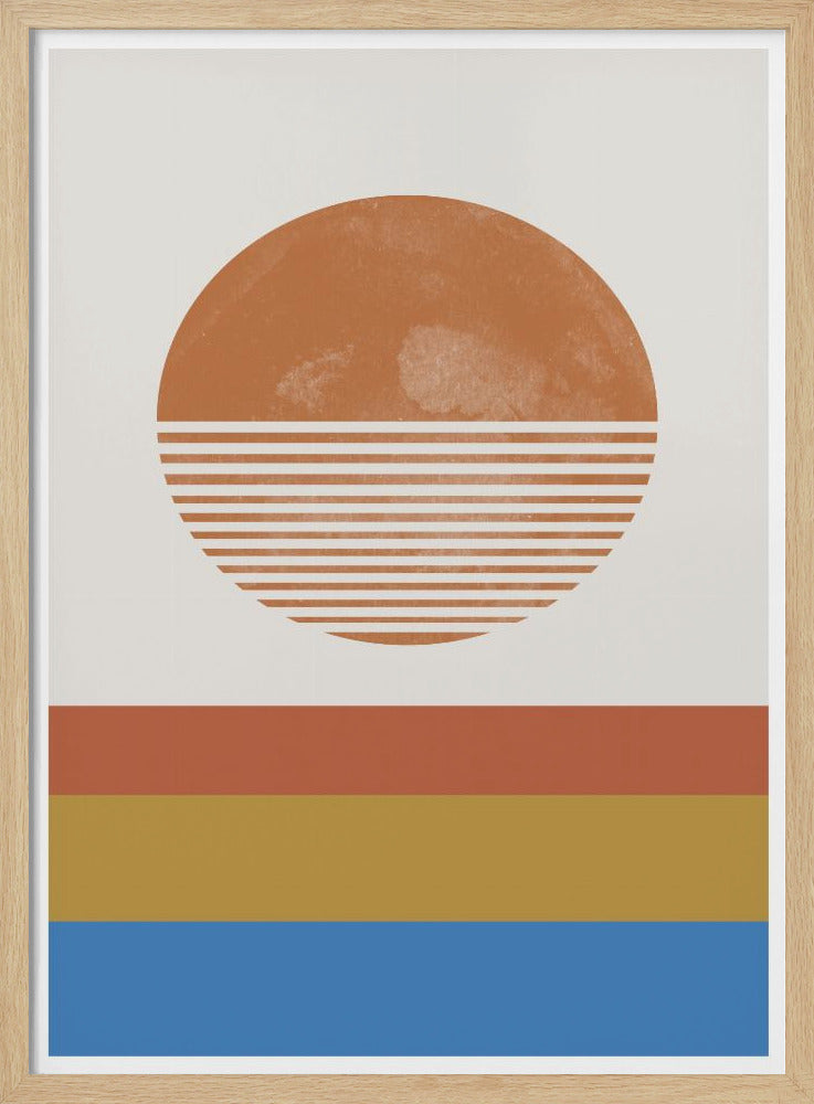 Striped Horizon Sun | Poster