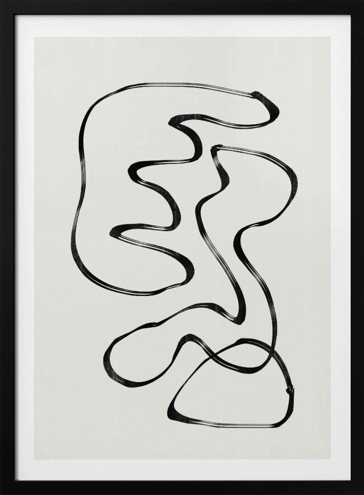Curved Monochrome Paths | Poster