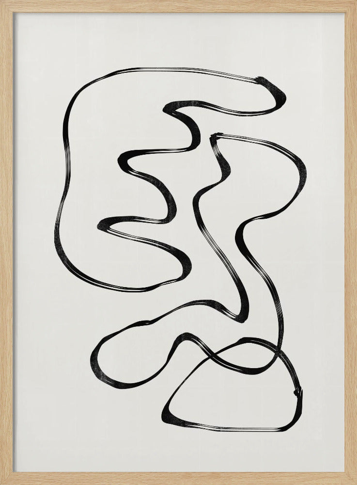 Curved Monochrome Paths | Poster
