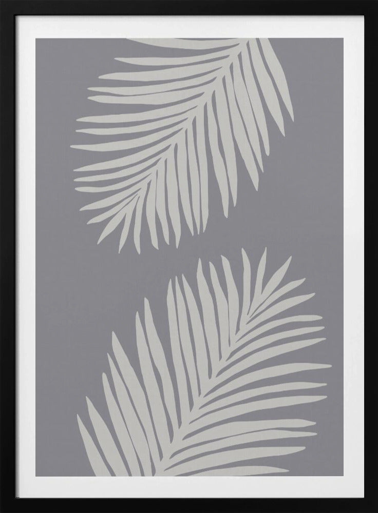 PALMBLATT 03 MITTELGRAU | Poster