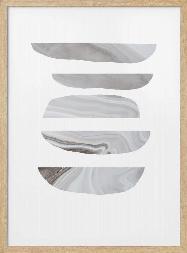 Minimalistische Marmormuster in Neutral | Poster