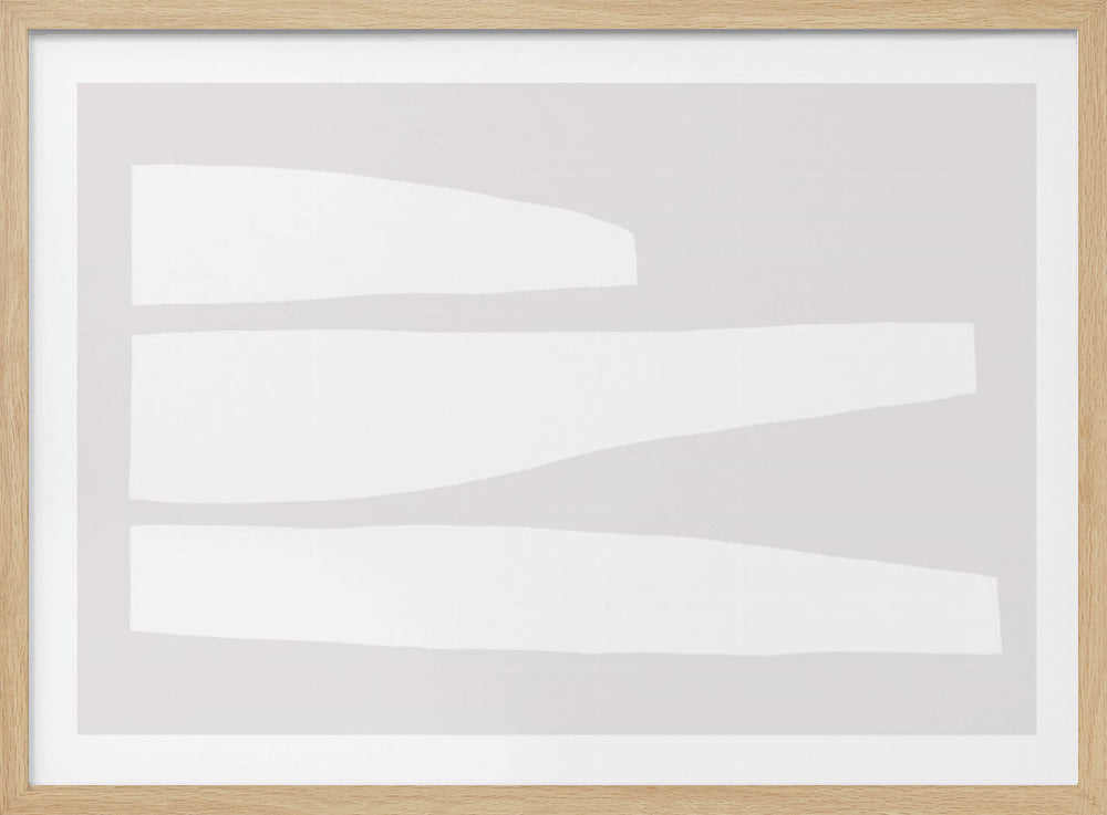 Minimalistische weiße Formen | Poster