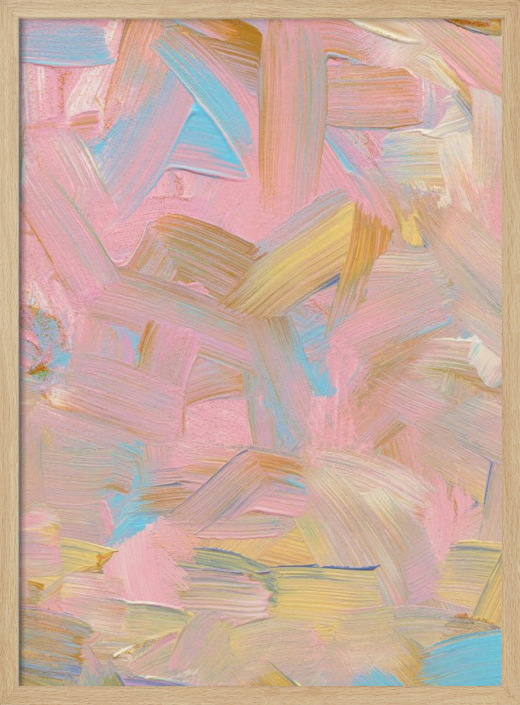 Lebendige Pinselstriche in Pastelltönen | Poster